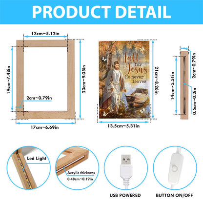 Jesus Walking On The Water, Beautiful Lake, Fall For Jesus Frame Lamp