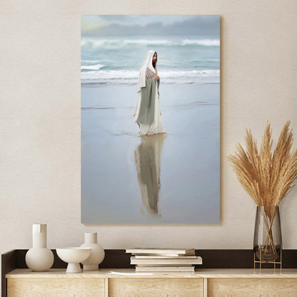 Jesus Walking On The Water Canvas Pictures - Jesus Christ Art - Christian Canvas Wall Art