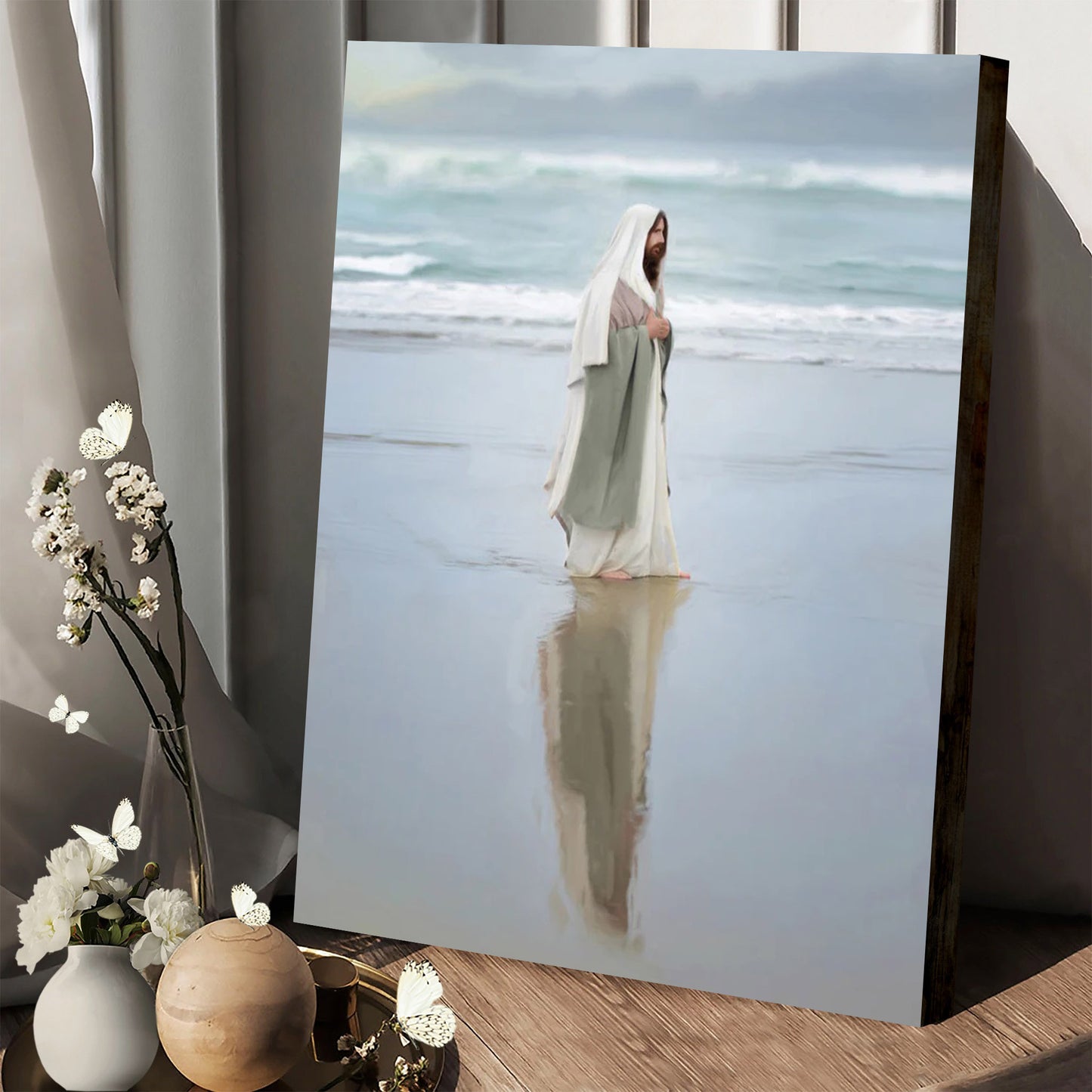 Jesus Walking On The Water Canvas Pictures - Jesus Christ Art - Christian Canvas Wall Art