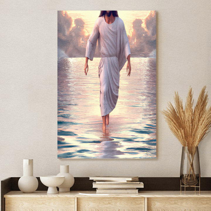 Jesus Walking On Water - Canvas Pictures - Jesus Canvas Art - Christian Wall Art