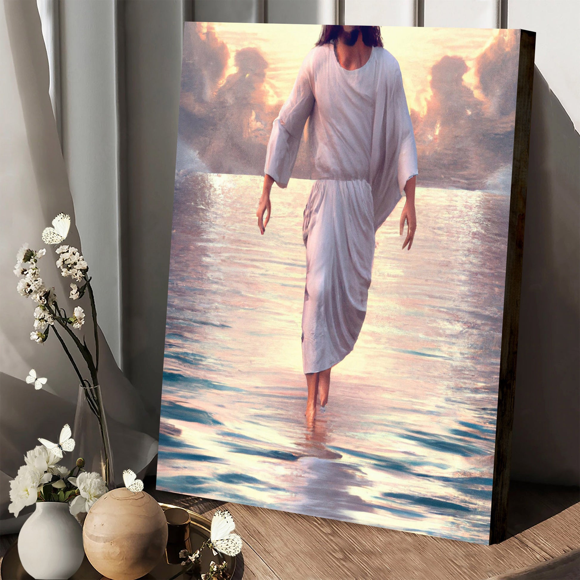 Jesus Walking On Water - Canvas Pictures - Jesus Canvas Art - Christian Wall Art