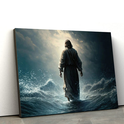 Jesus Walking On Water Wall Art Wonder Jesus The Messiah - Jesus Canvas Pictures - Christian Wall Art