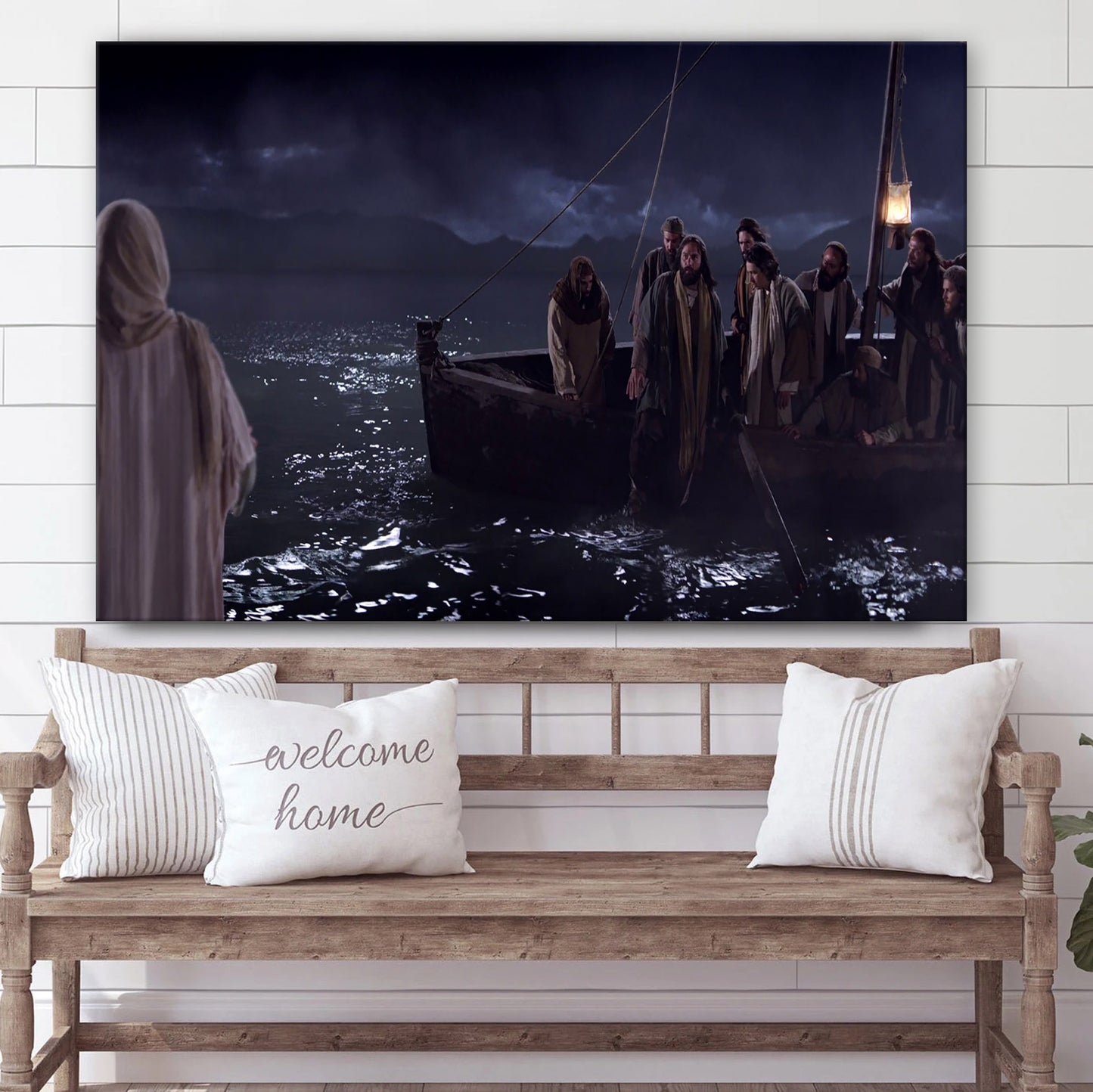 Jesus Walking Water Film - Jesus Canvas Wall Art - Christian Wall Art