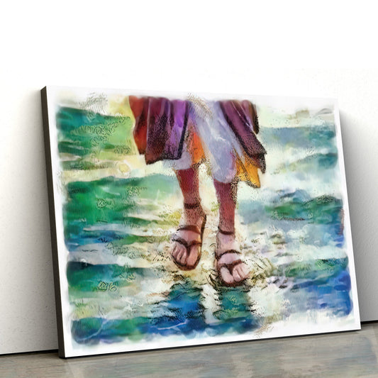 Jesus Walks On Water Painting Canvas Wall Art - Jesus Picture - Religious Gift - Christian Wall Art Decor