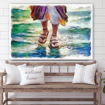 Jesus Walks On Water Painting Canvas Wall Art - Jesus Picture - Religious Gift - Christian Wall Art Decor