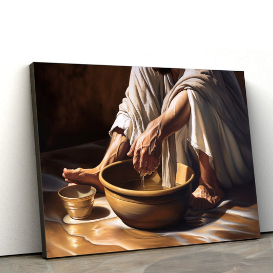 Jesus Washing The Feet 1 - Canvas Pictures - Jesus Christ Canvas - Christian Wall Art