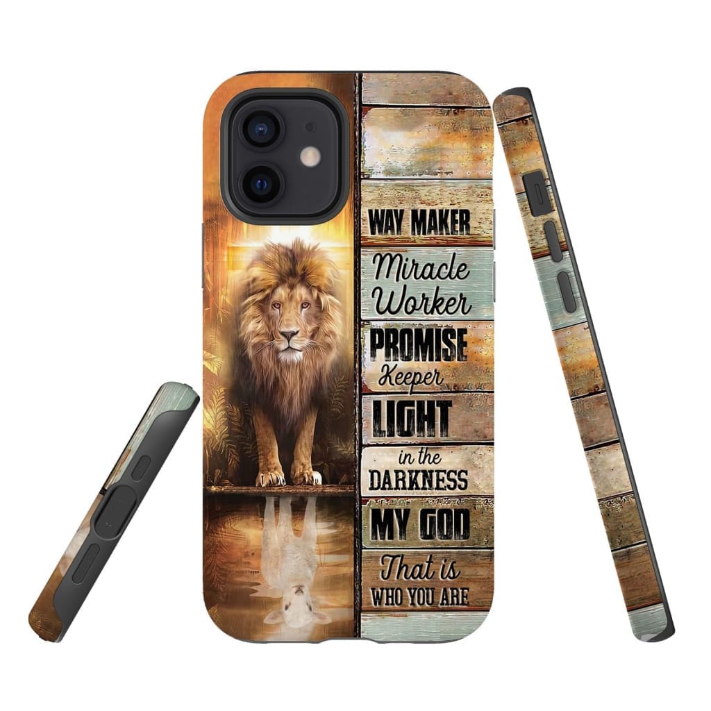 Jesus Way Maker Lion Of Judah Phone Case - Scripture Phone Cases - Iphone Cases Christian