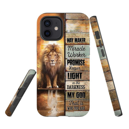 Jesus Way Maker Lion Of Judah Phone Case - Scripture Phone Cases - Iphone Cases Christian