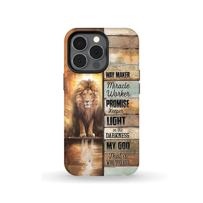 Jesus Way Maker Lion Of Judah Phone Case - Scripture Phone Cases - Iphone Cases Christian