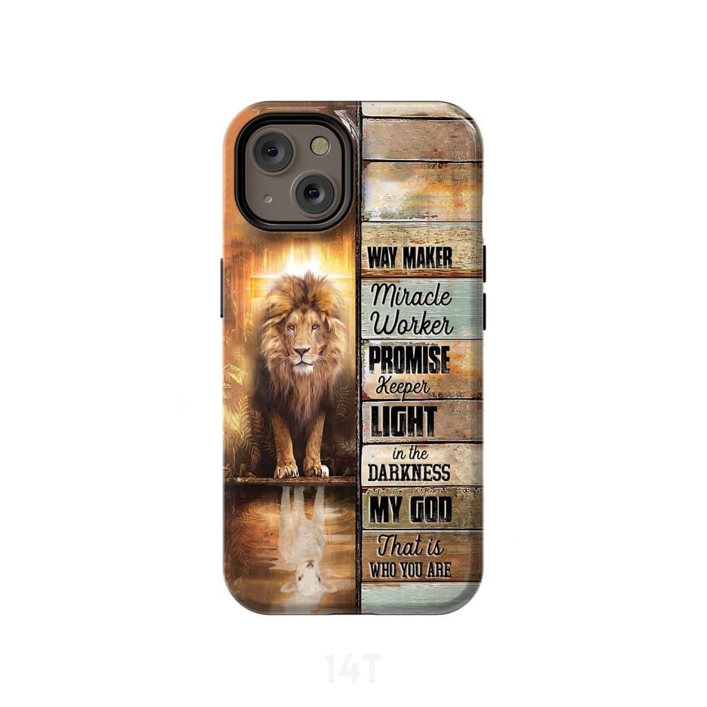 Jesus Way Maker Lion Of Judah Phone Case - Scripture Phone Cases - Iphone Cases Christian