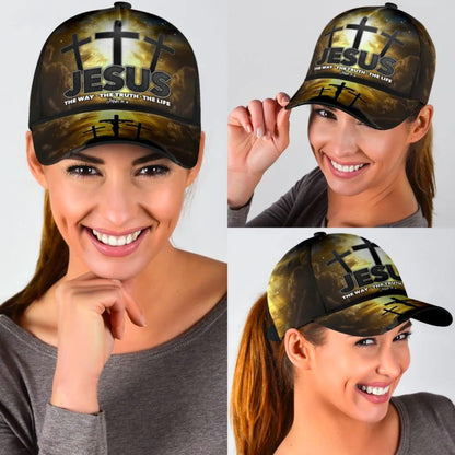 Jesus Way Truth Life Classic Hat All Over Print - Christian Hats for Men and Women