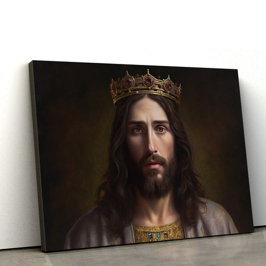 Jesus Wearing A Crown 1 - Canvas Picture - Jesus Christ Canvas - Christian Wall Art