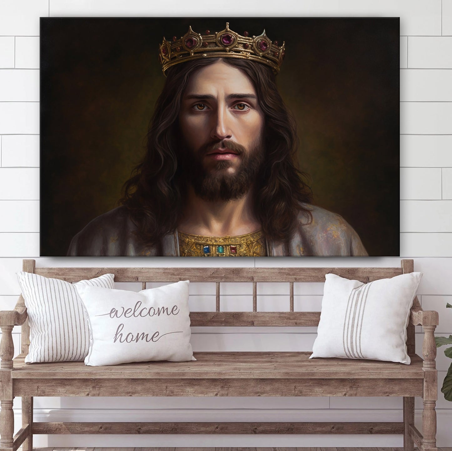 Jesus Wearing A Crown 1 - Canvas Picture - Jesus Christ Canvas - Christian Wall Art
