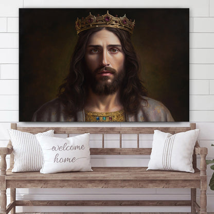Jesus Wearing A Crown 1 - Canvas Picture - Jesus Christ Canvas - Christian Wall Art