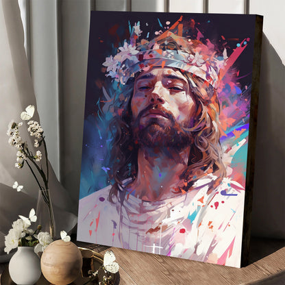 Jesus Wears Crown Of Thorn 1 - Jesus Canvas Pictures - Christian Wall Art