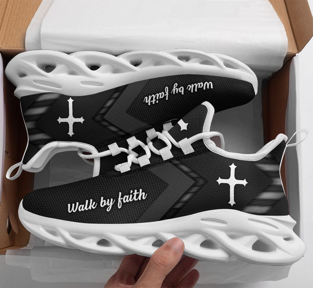 Jesus White Black Yezy Running Sneakers 2 Max Soul Shoes - Christian Shoes For Men And Women