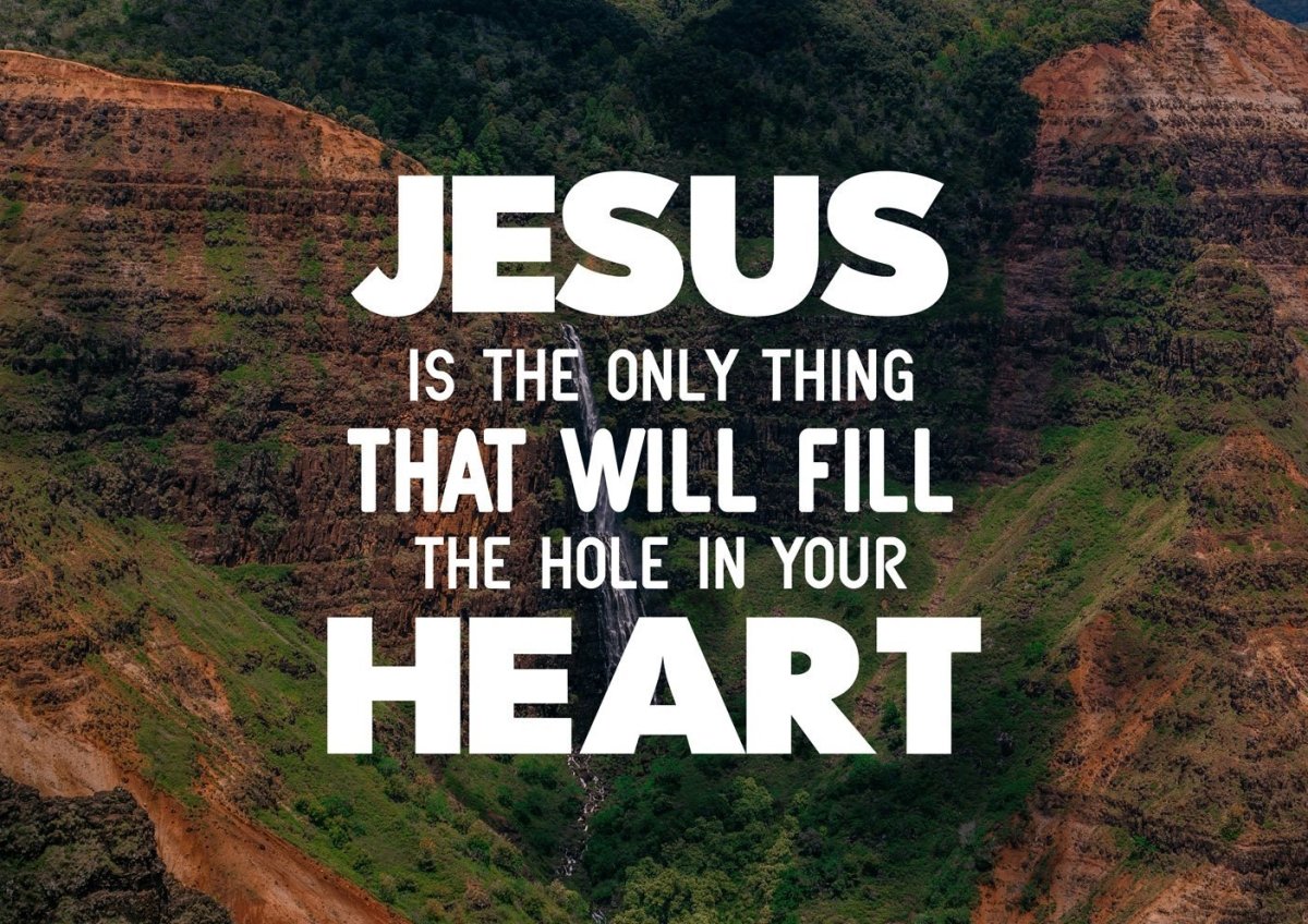 Jesus Will Fill Your Heart Wall Art Canvas Print - Christian Canvas Wall Art