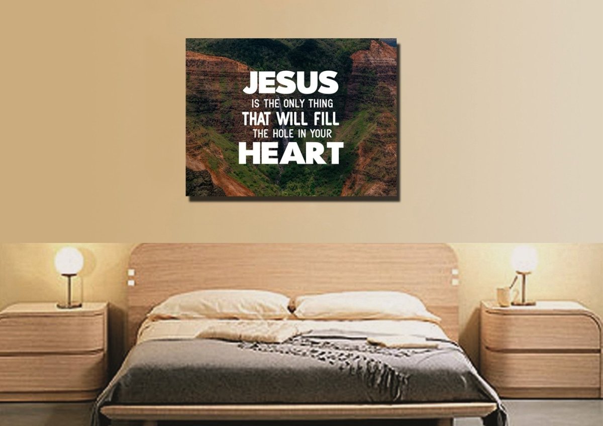 Jesus Will Fill Your Heart Wall Art Canvas Print - Christian Canvas Wall Art