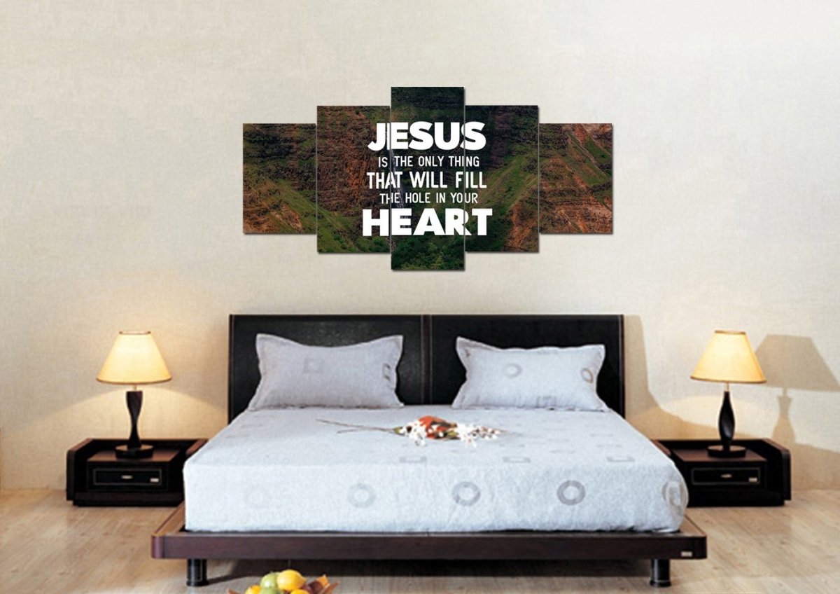 Jesus Will Fill Your Heart Wall Art Canvas Print - Christian Canvas Wall Art