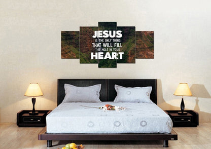 Jesus Will Fill Your Heart Wall Art Canvas Print - Christian Canvas Wall Art