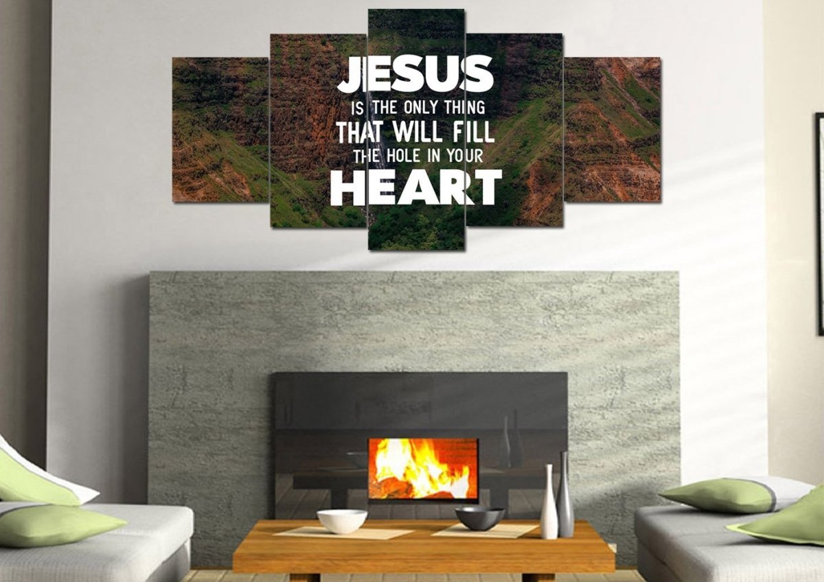 Jesus Will Fill Your Heart Wall Art Canvas Print - Christian Canvas Wall Art