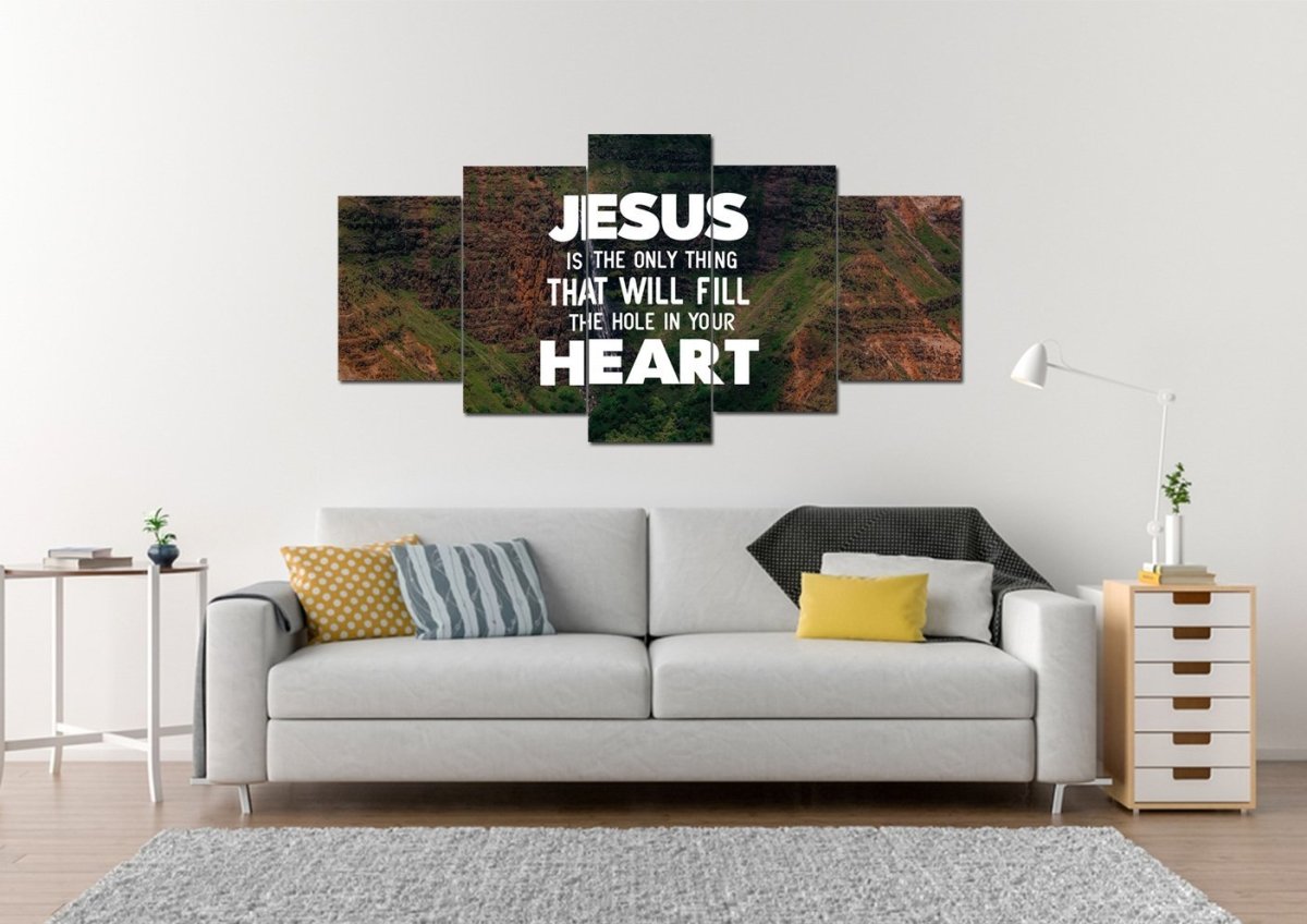 Jesus Will Fill Your Heart Wall Art Canvas Print - Christian Canvas Wall Art