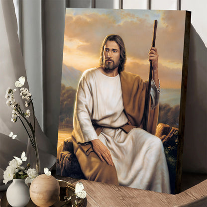 Jesus With A Gun Canvas Wall Art - Jesus Christ Canvas - Christian Wall Art