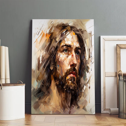 Jesus With A Halo - Canvas Picture - Jesus Christ Canvas - Christian Wall Art