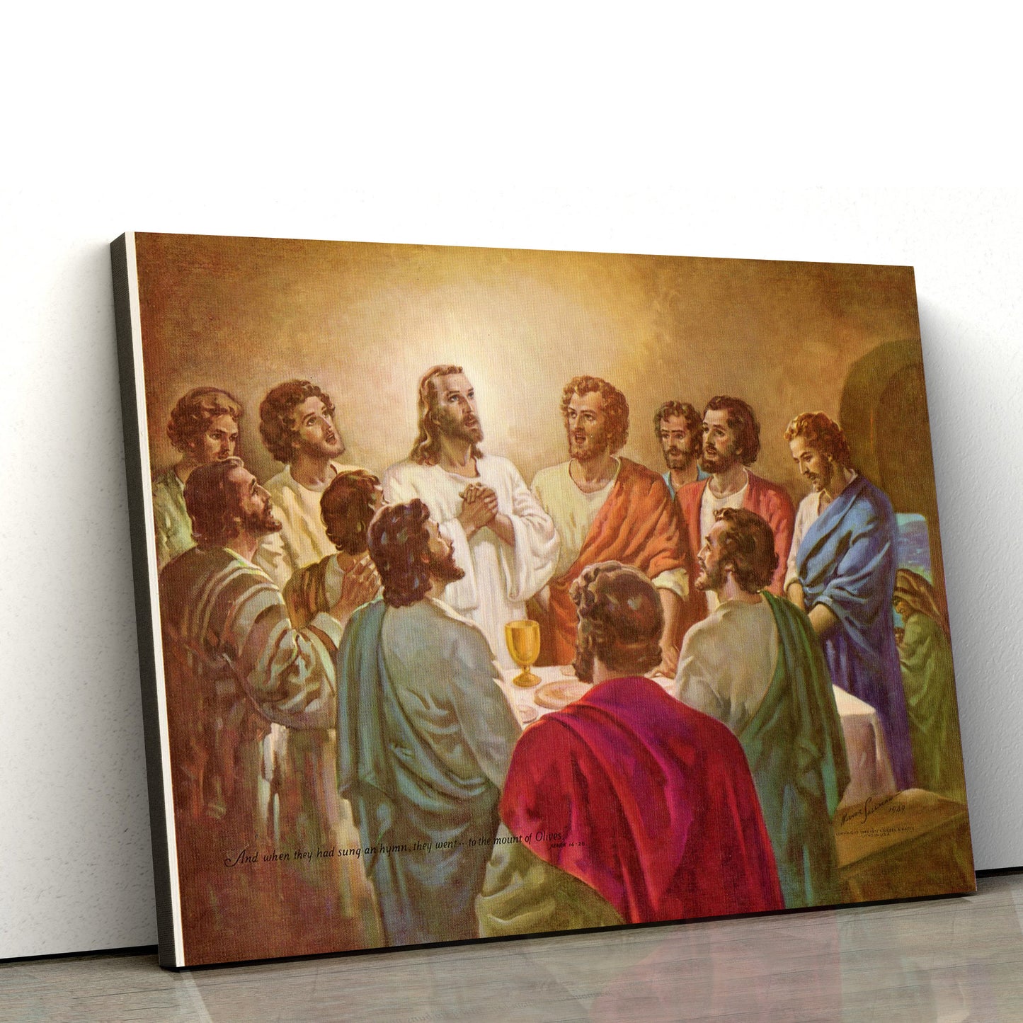 Jesus With Apostles Catholic Picture - Canvas Pictures - Jesus Canvas Art - Christian Wall Art