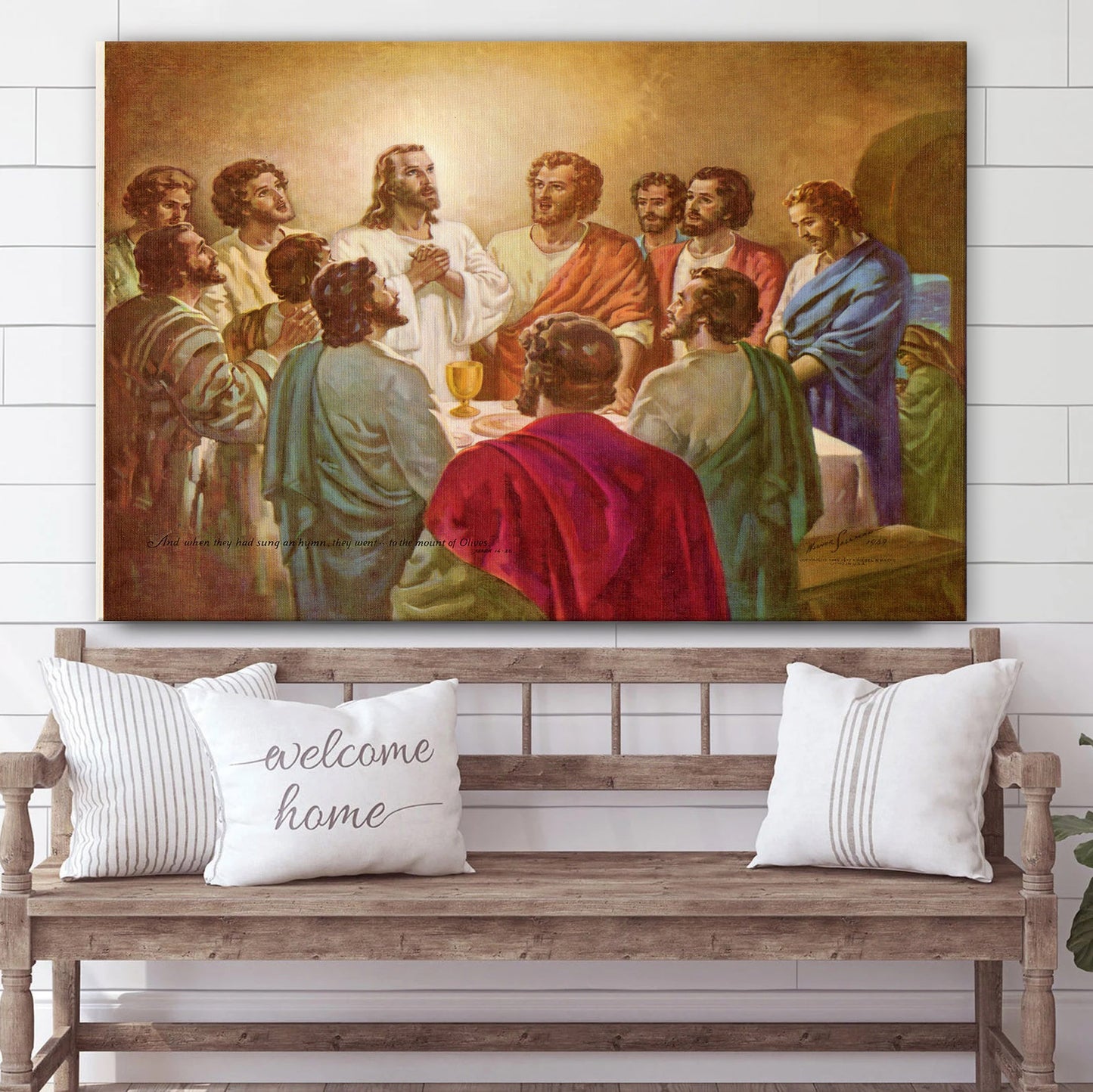 Jesus With Apostles Catholic Picture - Canvas Pictures - Jesus Canvas Art - Christian Wall Art