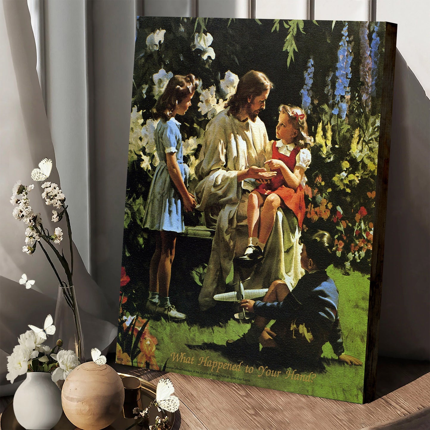 Jesus With Children 2 Catholic Picture - Canvas Pictures - Jesus Canvas Art - Christian Wall Art