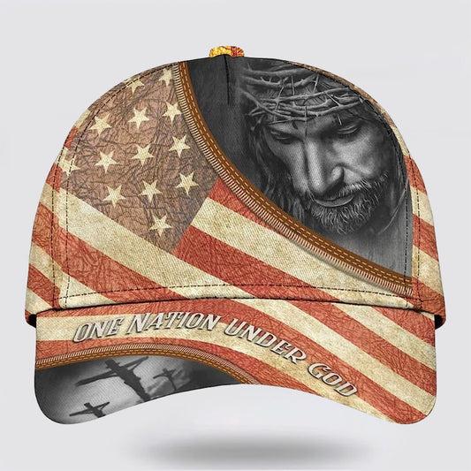 Jesus With Crown Of Thorns Classic Hat All Over Print - Christian Hats for Men and Women