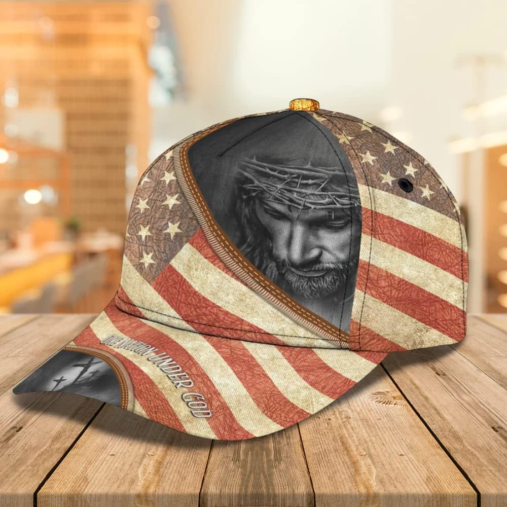 Jesus With Crown Of Thorns Classic Hat All Over Print - Christian Hats for Men and Women