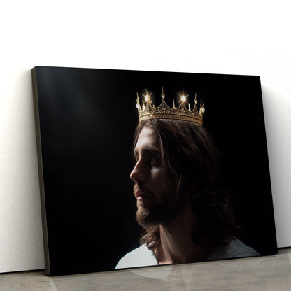 Jesus With Crowns Of Light Behind Him 3 - Canvas Pictures - Jesus Christ Canvas - Christian Wall Art