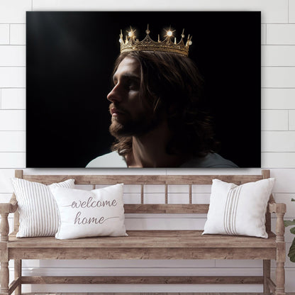 Jesus With Crowns Of Light Behind Him 3 - Canvas Pictures - Jesus Christ Canvas - Christian Wall Art