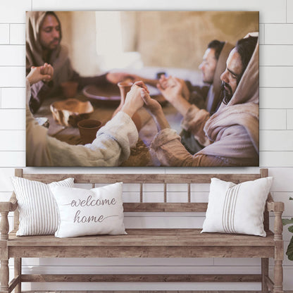 Jesus With Disciples - Jesus Canvas Wall Art - Christian Wall Art