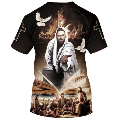 Jesus With His Disciples 3d T-Shirts - Christian Shirts For Men&Women