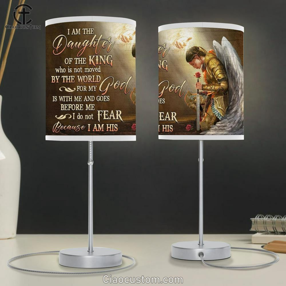 Jesus Woman Warrior Angel Wings I Am The Daughter Of The King Table Lamp