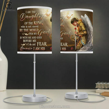 Jesus Woman Warrior Angel Wings I Am The Daughter Of The King Table Lamp
