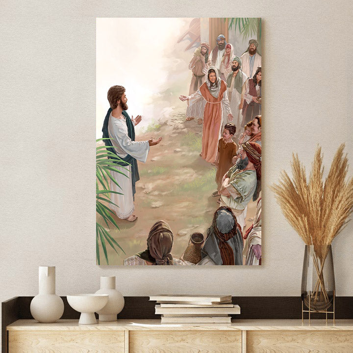 Jesus Y La Samaritana Canvas Picture - Jesus Christ Canvas Art - Christian Wall Canvas.png