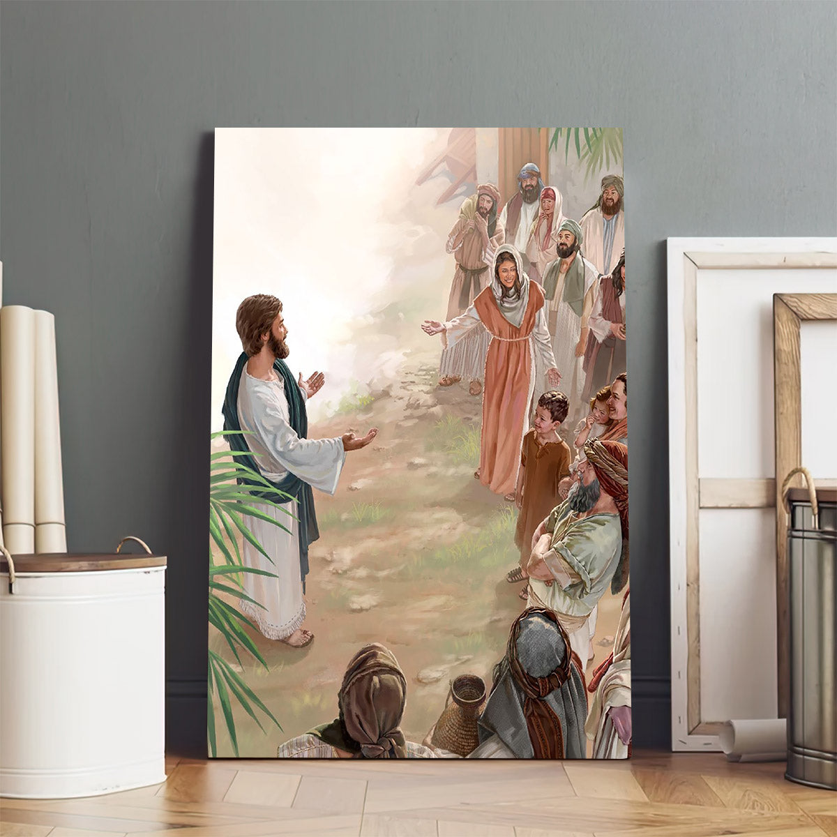 Jesus Y La Samaritana Canvas Picture - Jesus Christ Canvas Art - Christian Wall Canvas.png