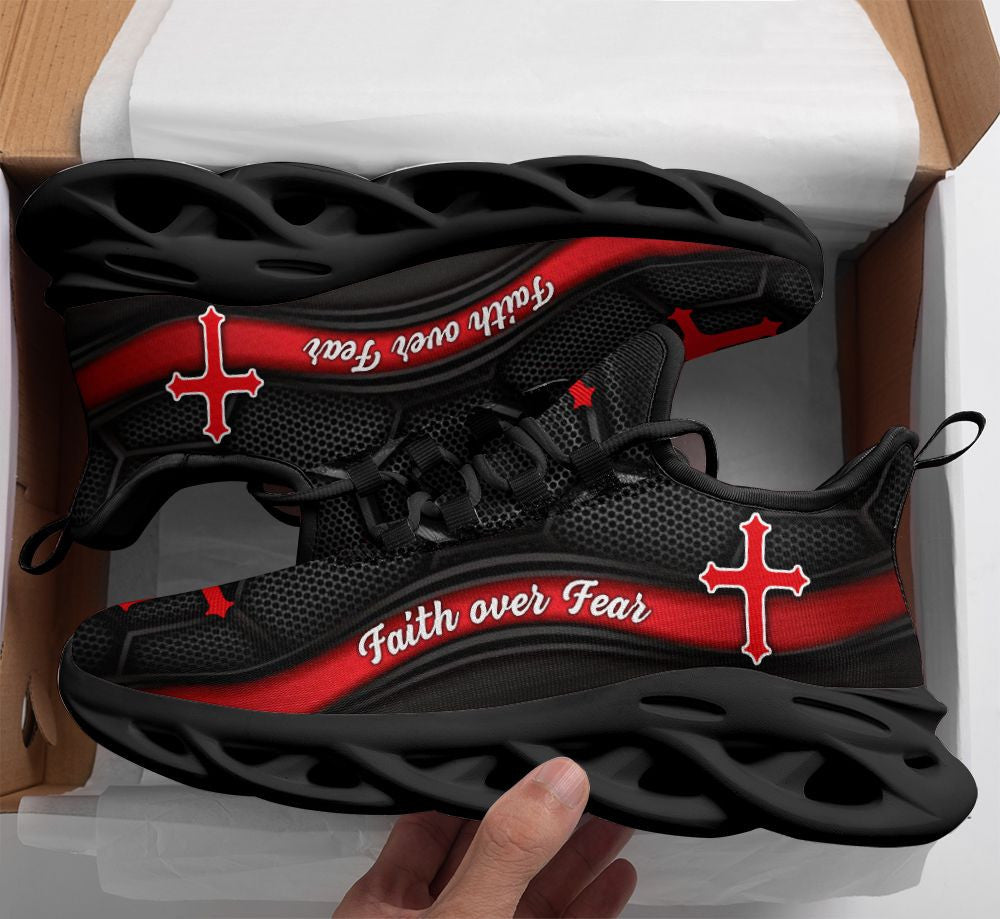 Jesus Yezy Running Black Red Sneakers 3 Max Soul Shoes - Christian Shoes For Men And Women