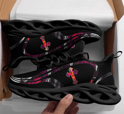 Jesus Yezy Running Black Sneakers 3 Max Soul Shoes - Christian Shoes For Men And Women