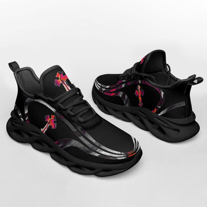 Jesus Yezy Running Black Sneakers 3 Max Soul Shoes - Christian Shoes For Men And Women