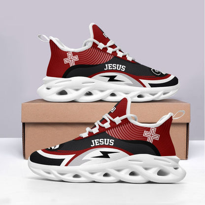 Jesus Yezy Running Red Sneakers Max Soul Shoes - Christian Shoes For Men And Women