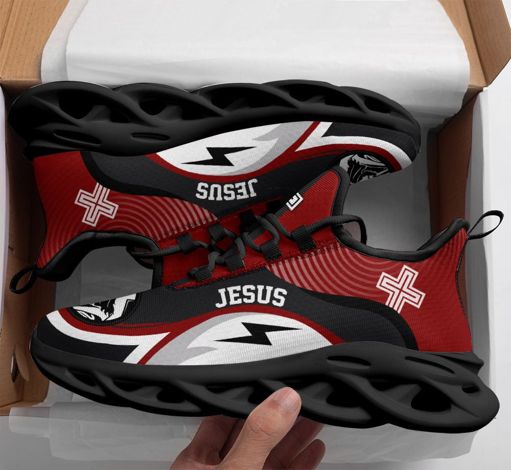 Jesus Yezy Running Red Sneakers Max Soul Shoes - Christian Shoes For Men And Women