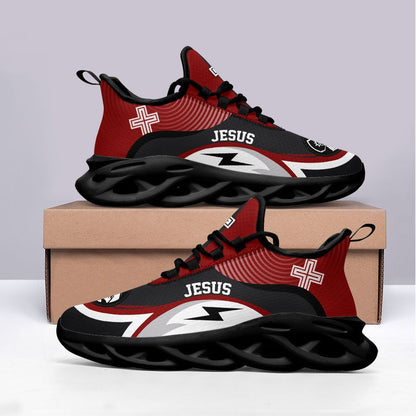 Jesus Yezy Running Red Sneakers Max Soul Shoes - Christian Shoes For Men And Women