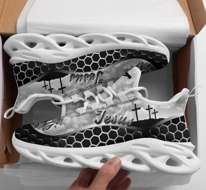 Jesus Yezy Running Sneakers Black 2 Max Soul Shoes - Christian Shoes For Men And Women