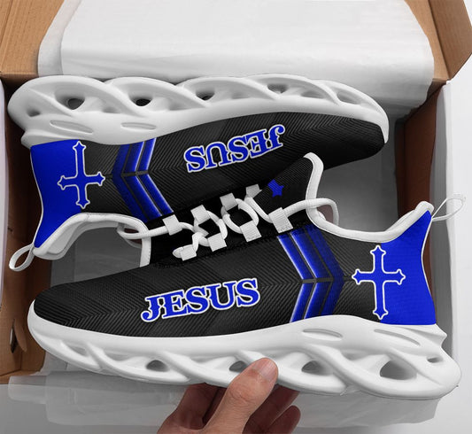 Jesus Yezy Running Sneakers Blue 2 Max Soul Shoes - Christian Shoes For Men And Women