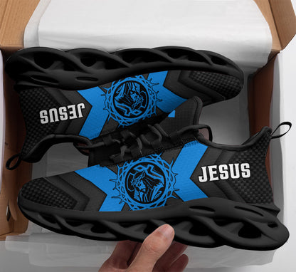 Jesus Yezy Running Sneakers Blue Max Soul Shoes - Christian Shoes For Men And Women